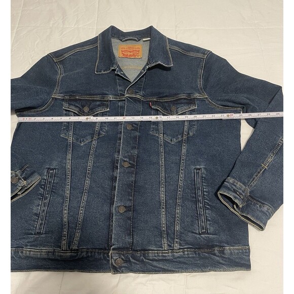Levi's Strauss Denim Trucker Jean Jacket Men's Size XL WPL423 CA00342 Dark Wash - Picture 10 of 14